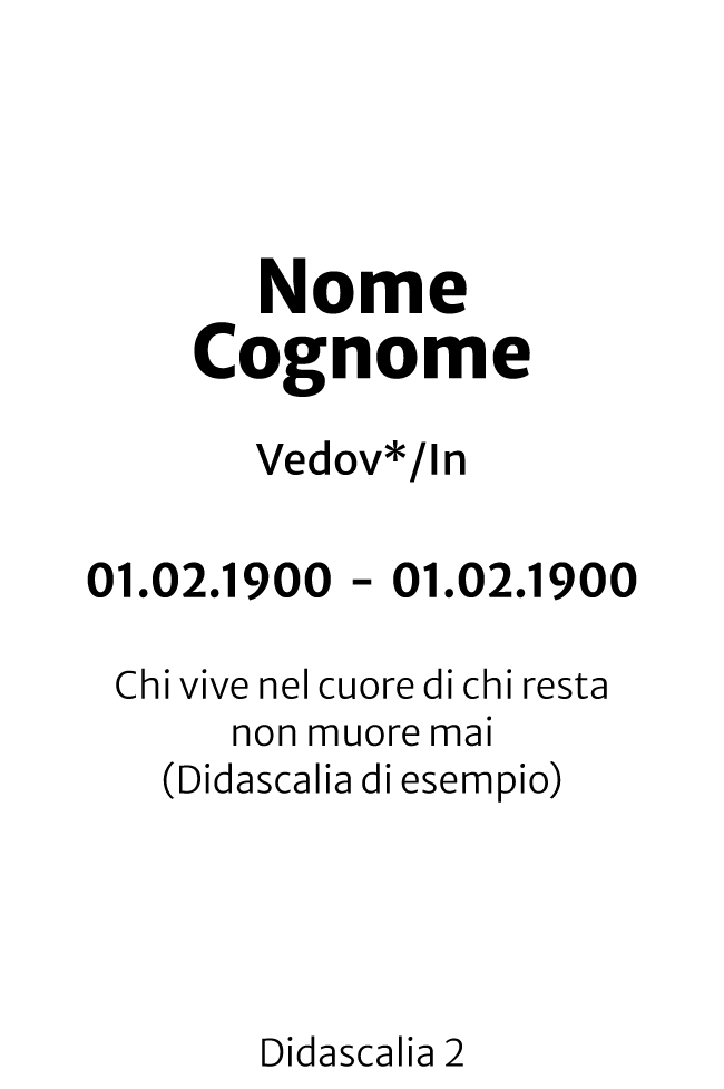 Ricordini Lutto Personalizzati - f000c-5x8-plastifiicato