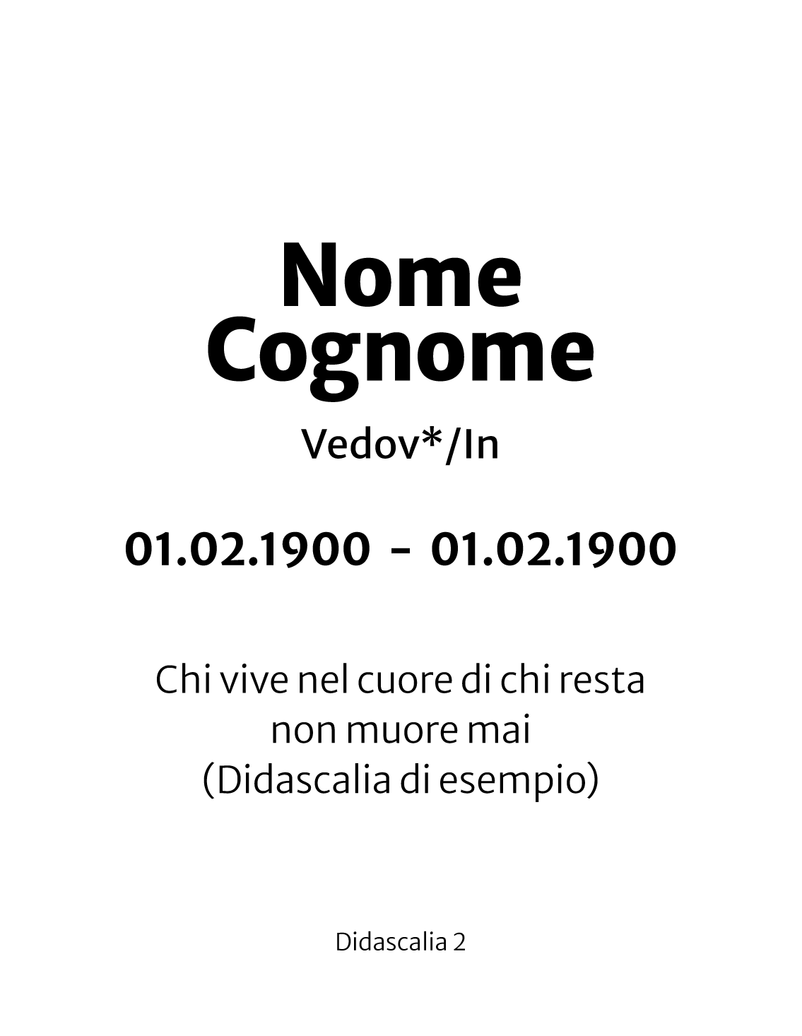 Ricordini Lutto Personalizzati - f000c-9x12-imbustato