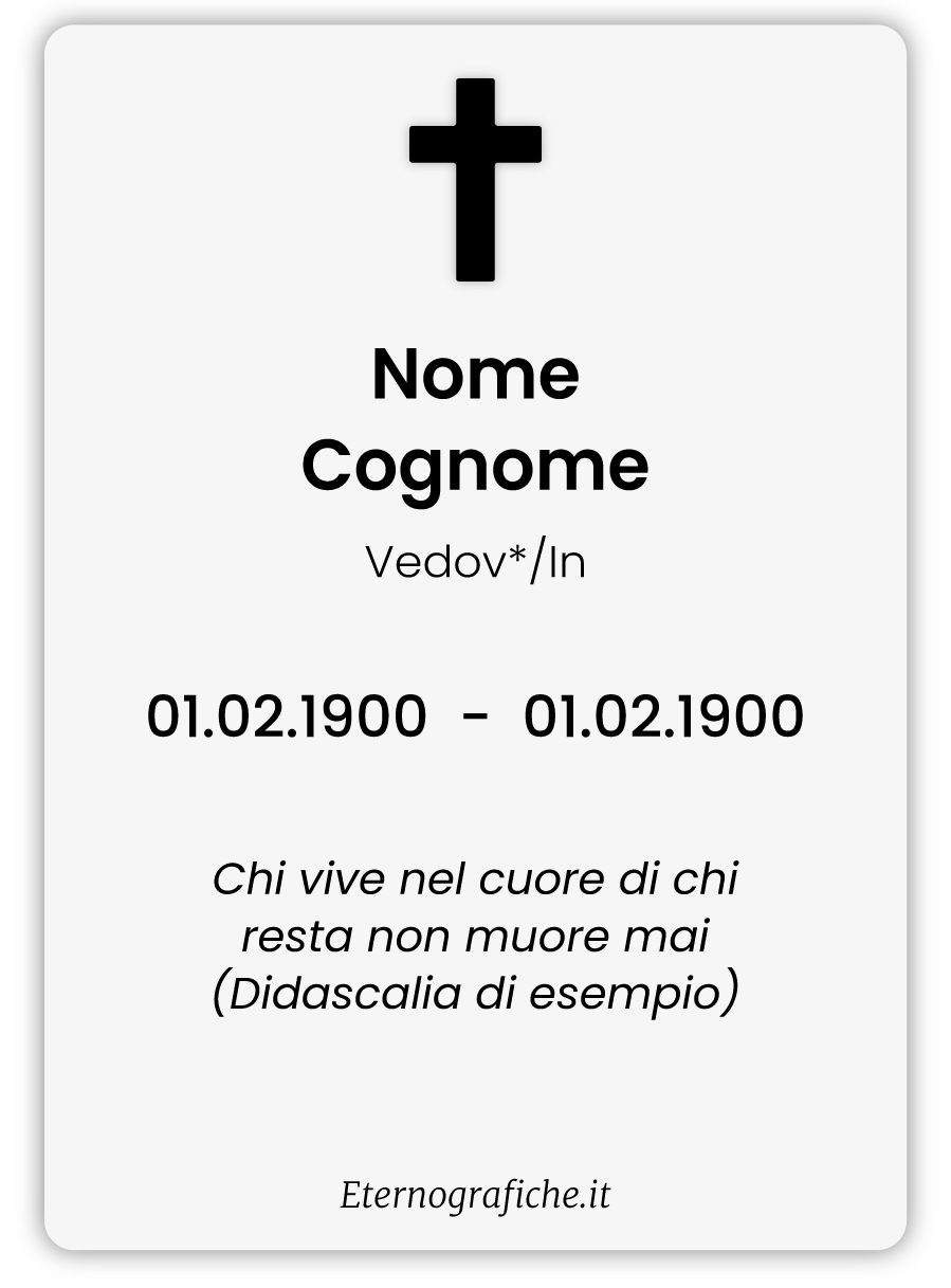 Ricordini Lutto Personalizzati - F001-7x10-imbustato