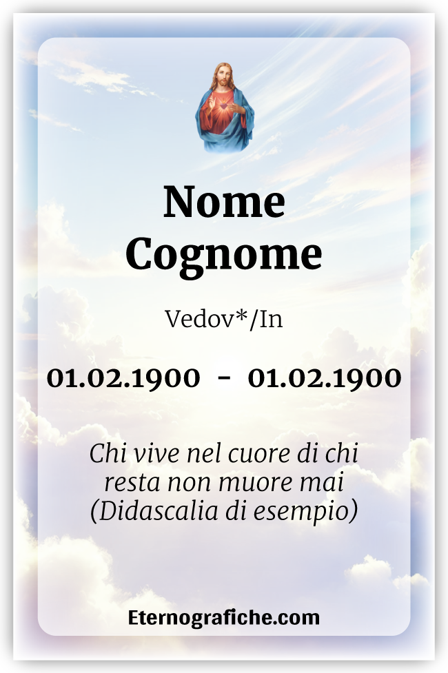 Ricordini Lutto Personalizzati - f005-5x8-plastifiicato