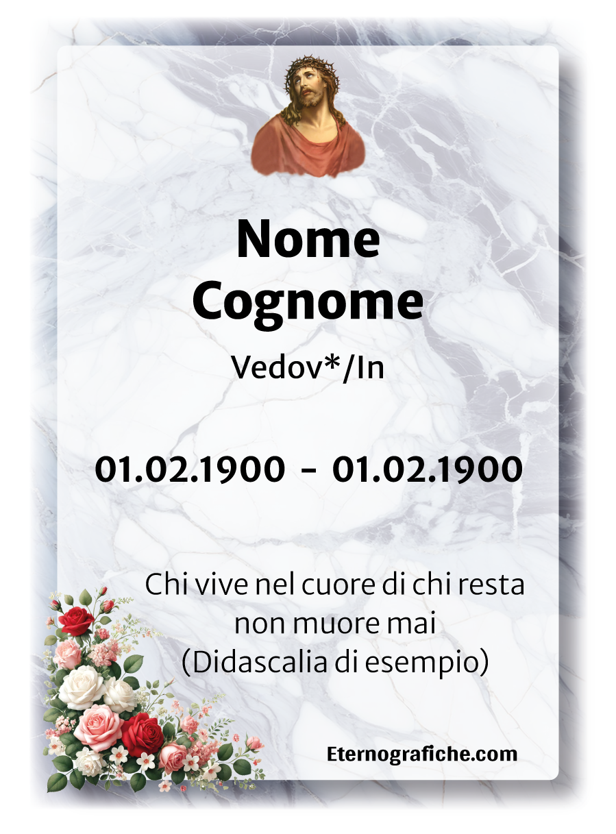 Ricordini Lutto Personalizzati - f006-7x10-imbustato