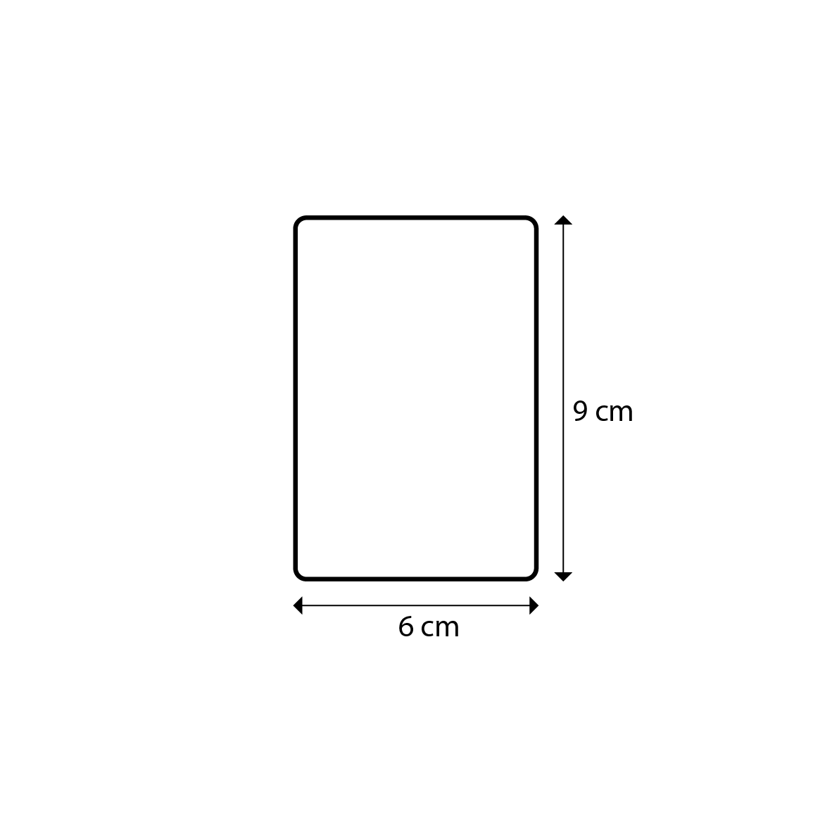 6x9 cm - Plastificato