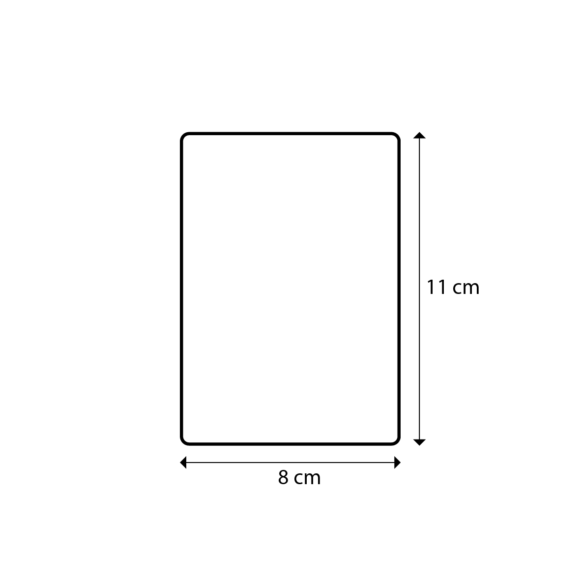 8x11 cm - Plastificati