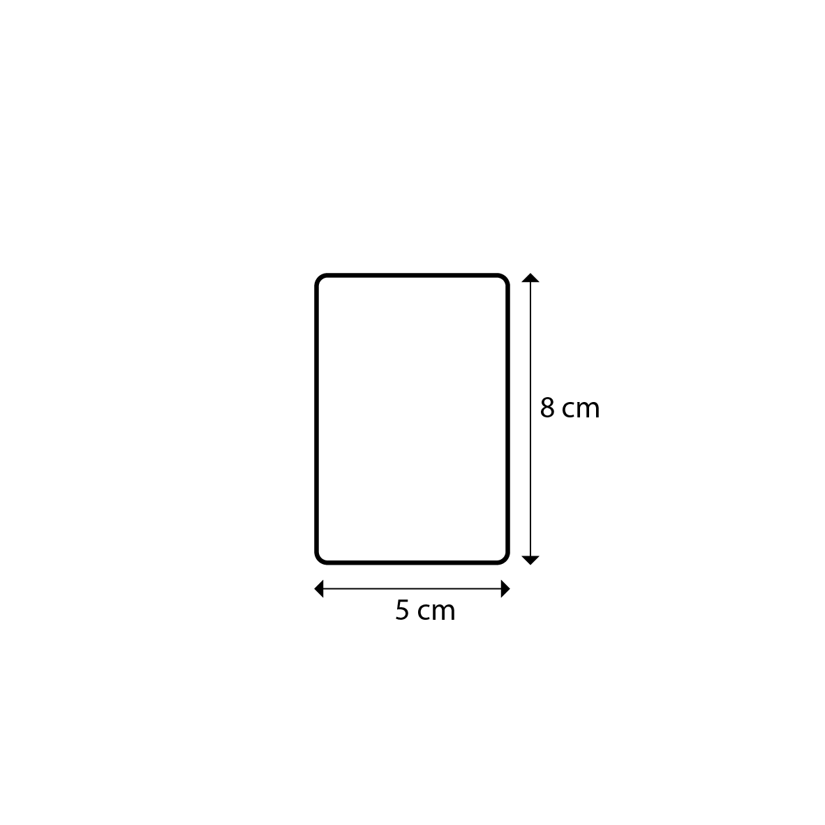 5x8 cm - Plastificato