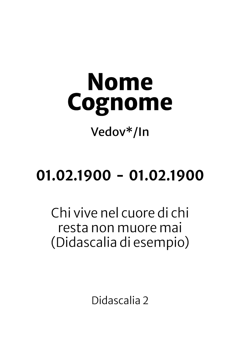 Ricordini Lutto Personalizzati - f000c-6x9-imbustato