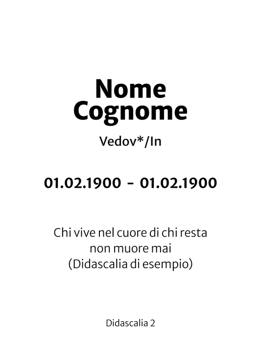 Ricordini Lutto Personalizzati - f000c-8x11-imbustato