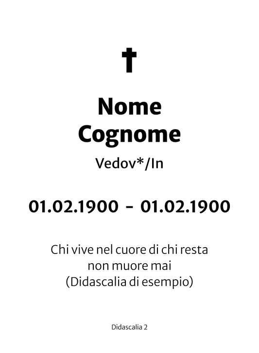 Ricordini Lutto Personalizzati - f000r-10x15-imbustato