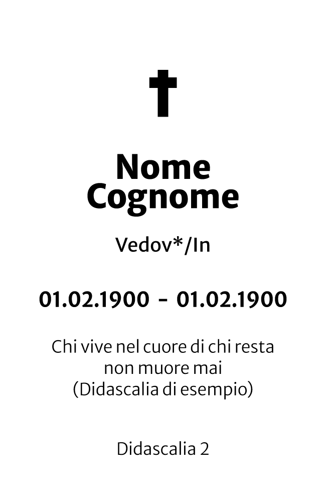 Ricordini Lutto Personalizzati - f000r-5x8-plastifiicato