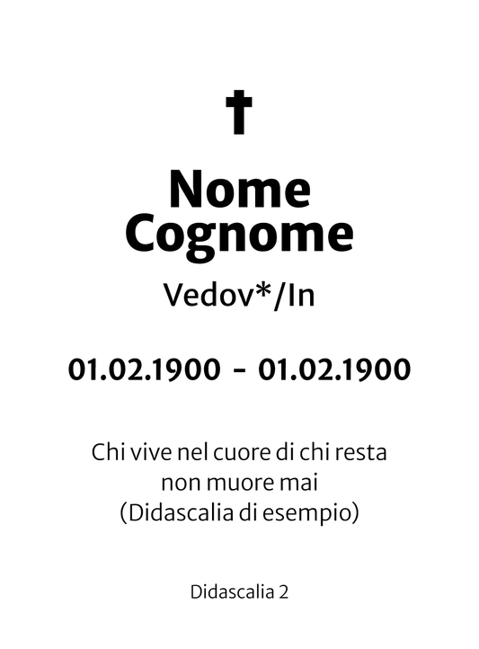 Ricordini Lutto Personalizzati - f000r-7x10-plastifiicato