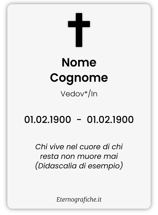 Ricordini Lutto Personalizzati - F001-7x10-imbustato