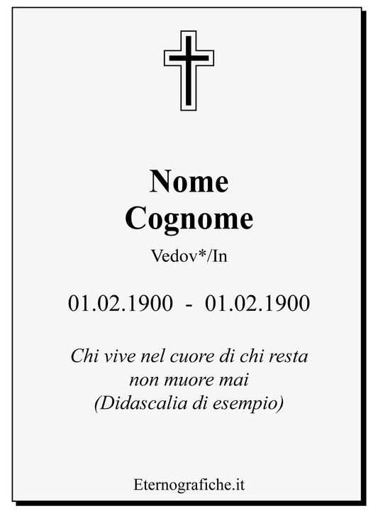 Ricordini Lutto Personalizzati - f002-10x15-imbustato