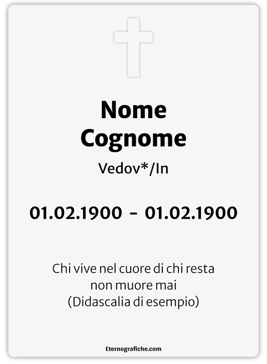 Ricordini Lutto Personalizzati - f003-10x15-imbustato