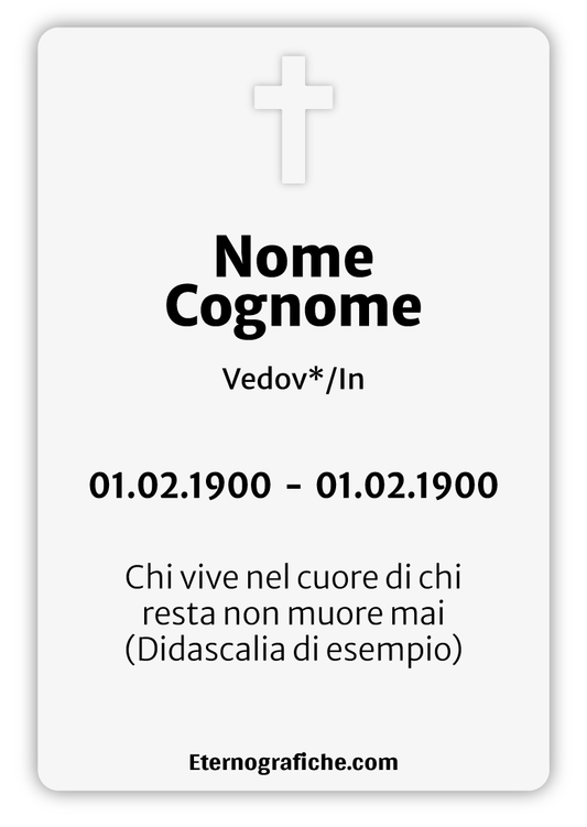 Ricordini Lutto Personalizzati - f003-6x9-imbustato