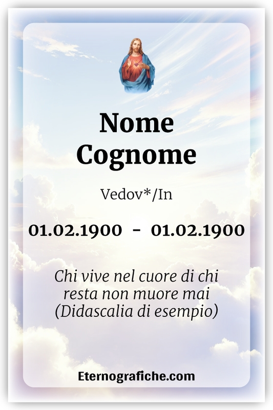 Ricordini Lutto Personalizzati - f005-5x8-plastifiicato