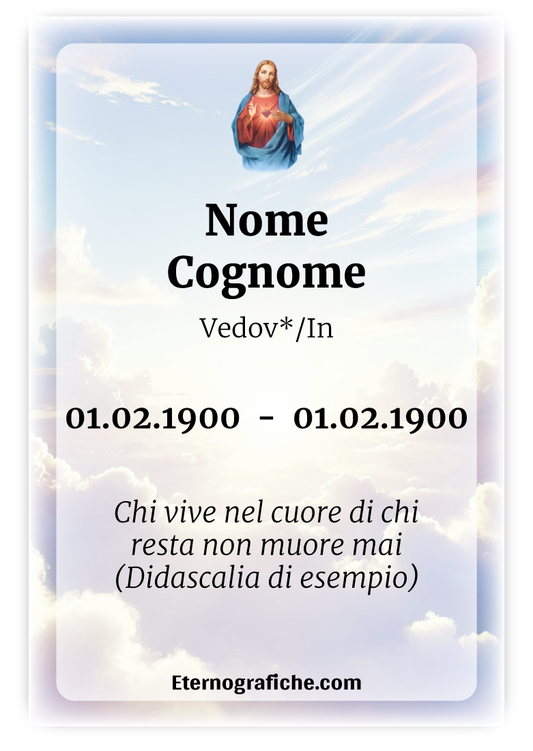 Ricordini Lutto Personalizzati - f005-6x9-imbustato