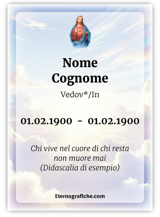 Ricordini Lutto Personalizzati - f005-7x10-plastifiicato