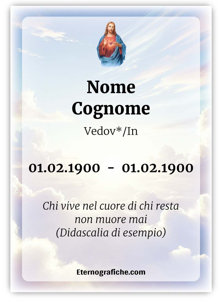 Ricordini Lutto Personalizzati - f005-7x10-imbustato