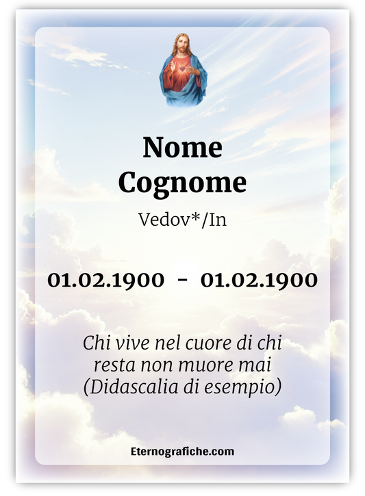 Ricordini Lutto Personalizzati - f005-8x11-plastifiicato