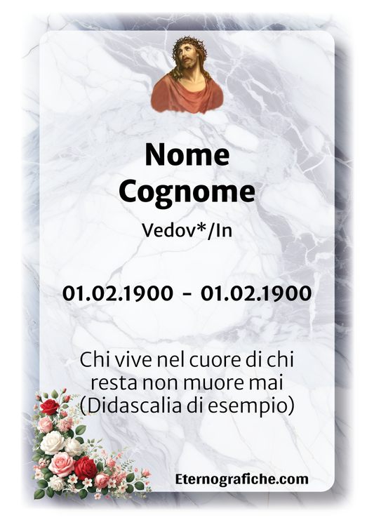 Ricordini Lutto Personalizzati - f006-6x9-imbustato