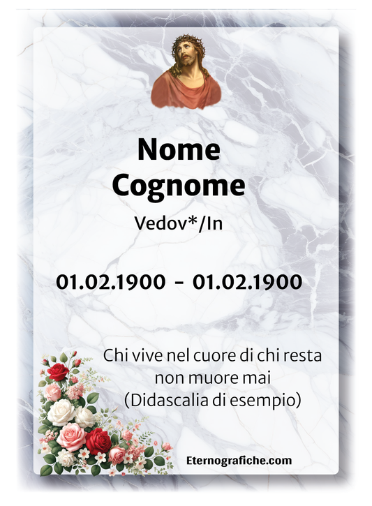 Ricordini Lutto Personalizzati - f006-8x11-imbustato