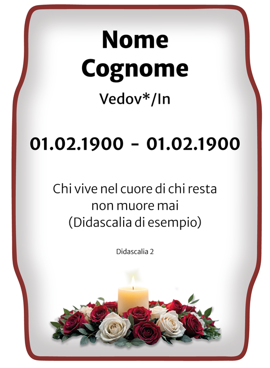 Ricordini Lutto Personalizzati - f007-10x15-plastifiicato