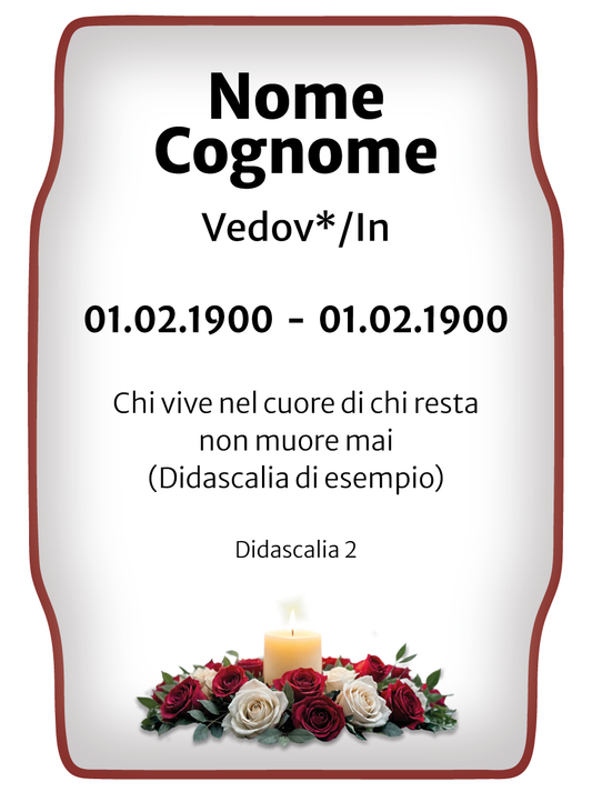Ricordini Lutto Personalizzati - f007-7x10-plastifiicato