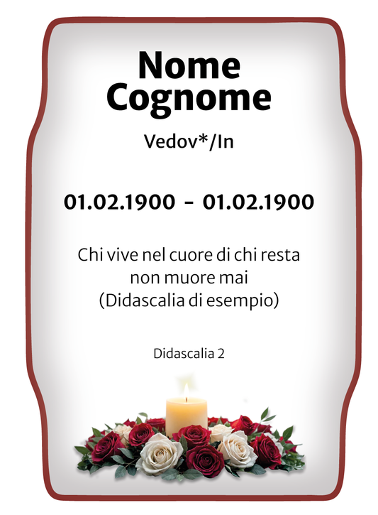 Ricordini Lutto Personalizzati - f007-8x11-imbustato