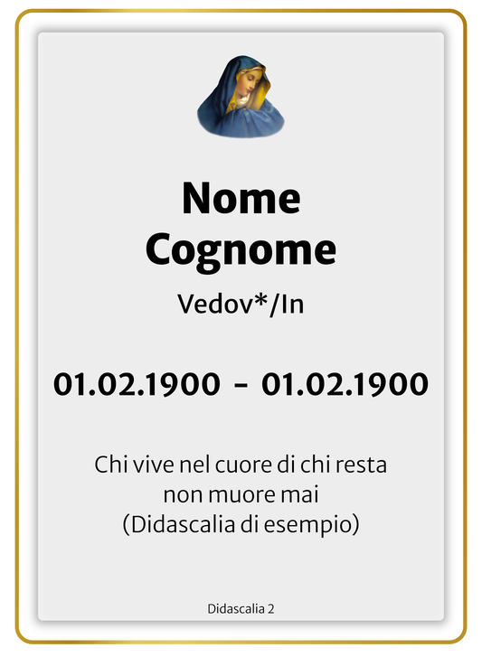 Ricordini Lutto Personalizzati - F008-10x15-imbustato