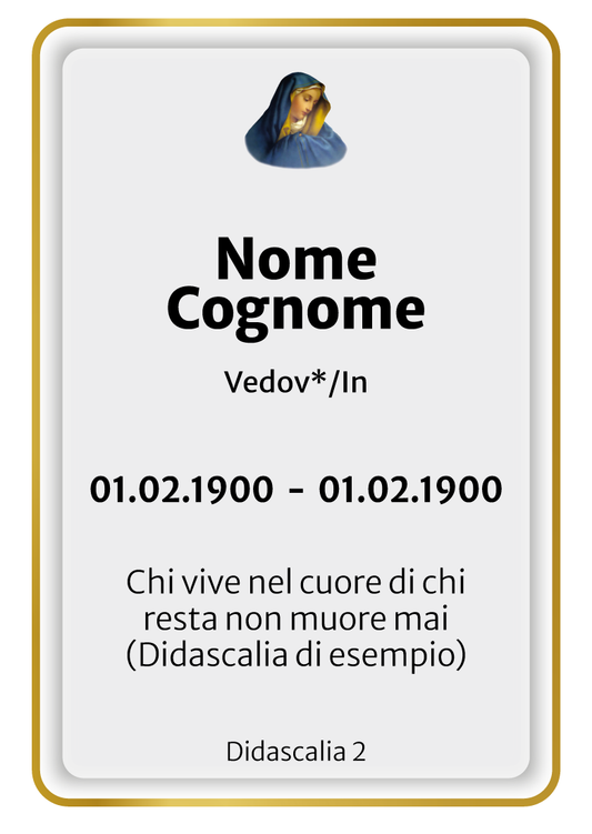 Ricordini Lutto Personalizzati - F008-6x9-imbustato