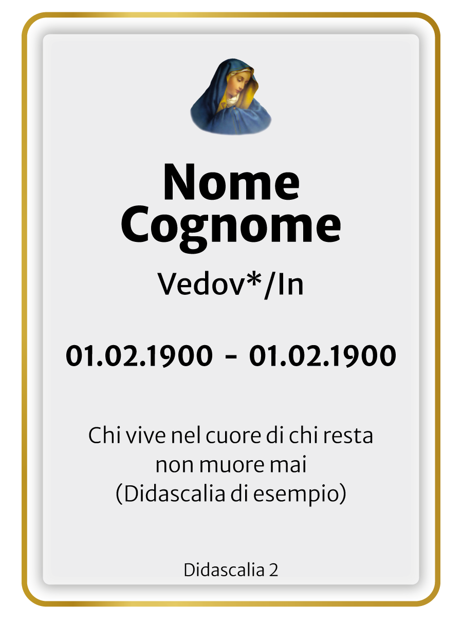 Ricordini Lutto Personalizzati - F008-7x10-imbustato