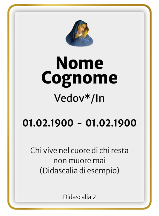 Ricordini Lutto Personalizzati - F008-7x10-imbustato