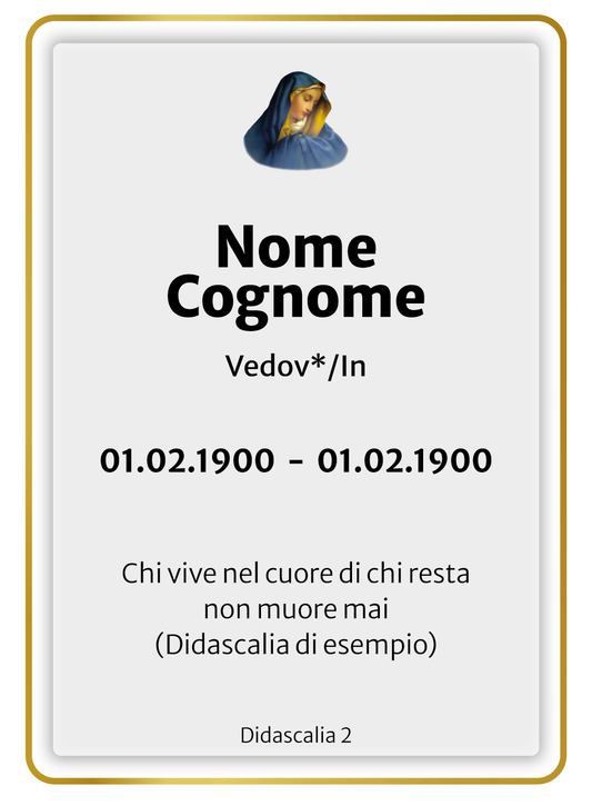 Ricordini Lutto Personalizzati - F008-8x11-imbustato